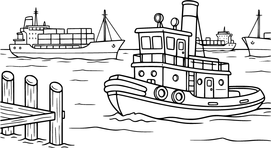 tugboat in harbor